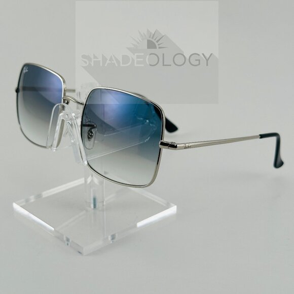 NEW Ray-Ban RB 1971 9149 Silver Square Blue Gradient 54mm Unisex Sunglasses